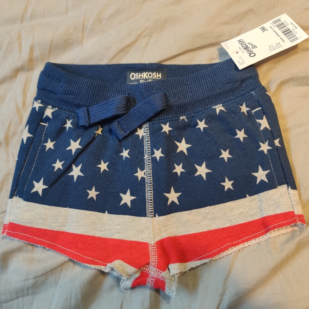 Baby Boy Shorts patriotic Oshkosh NWT